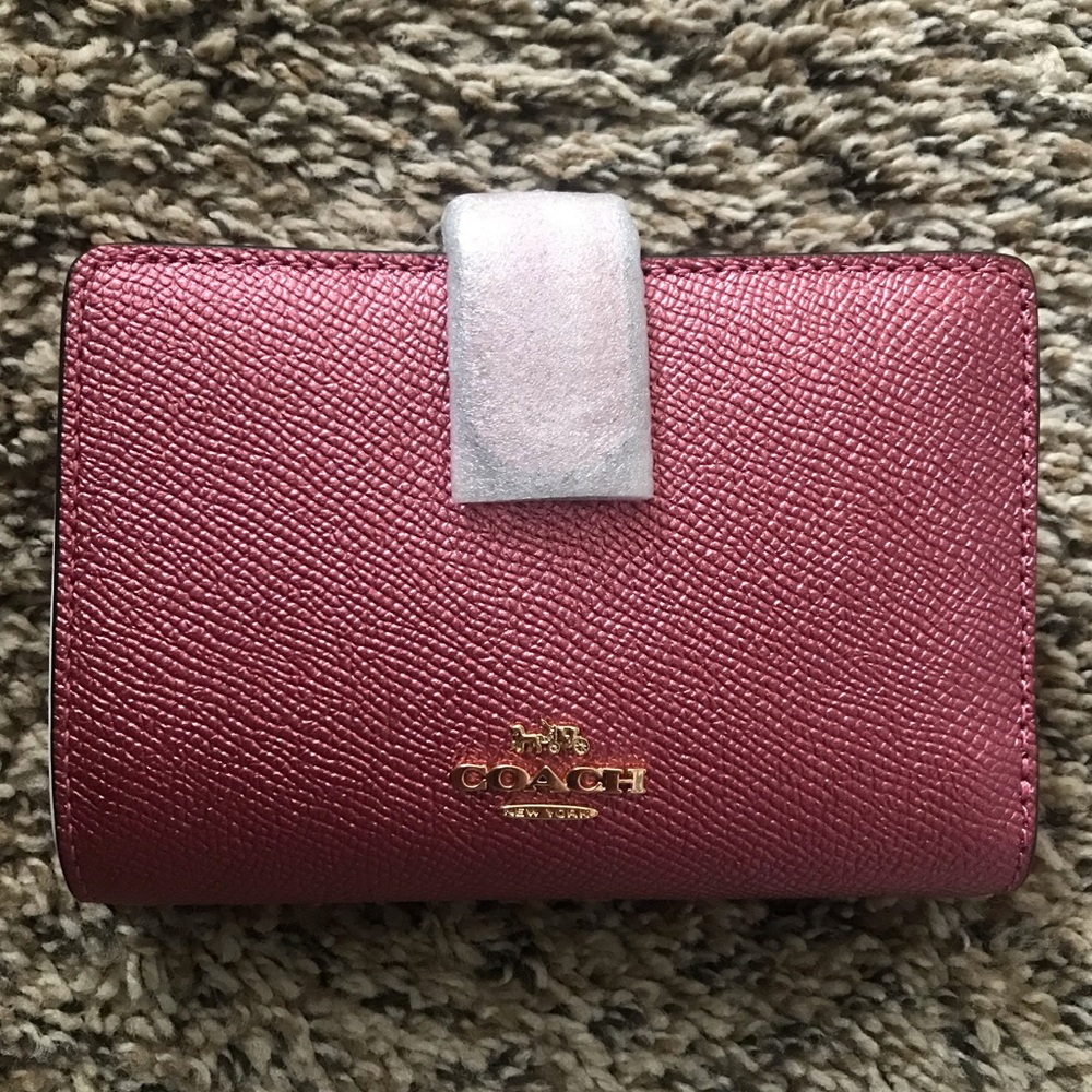 Coach wallet - metallic pink/blush